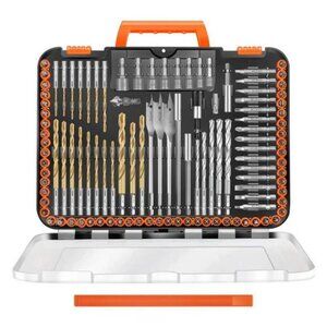 Drill Bit Set, 112-Pieces 1/4" Hex Shank Impact Driver Bits and Screwdriver Bits